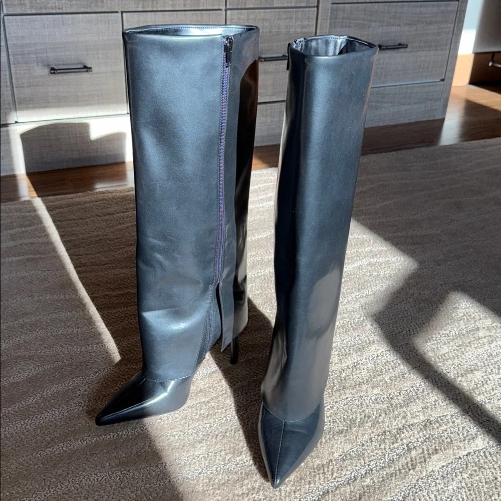 I.N.C. International Concepts Skylar Wide-Calf Fold Over‎ Cuffed Knee High Boots
